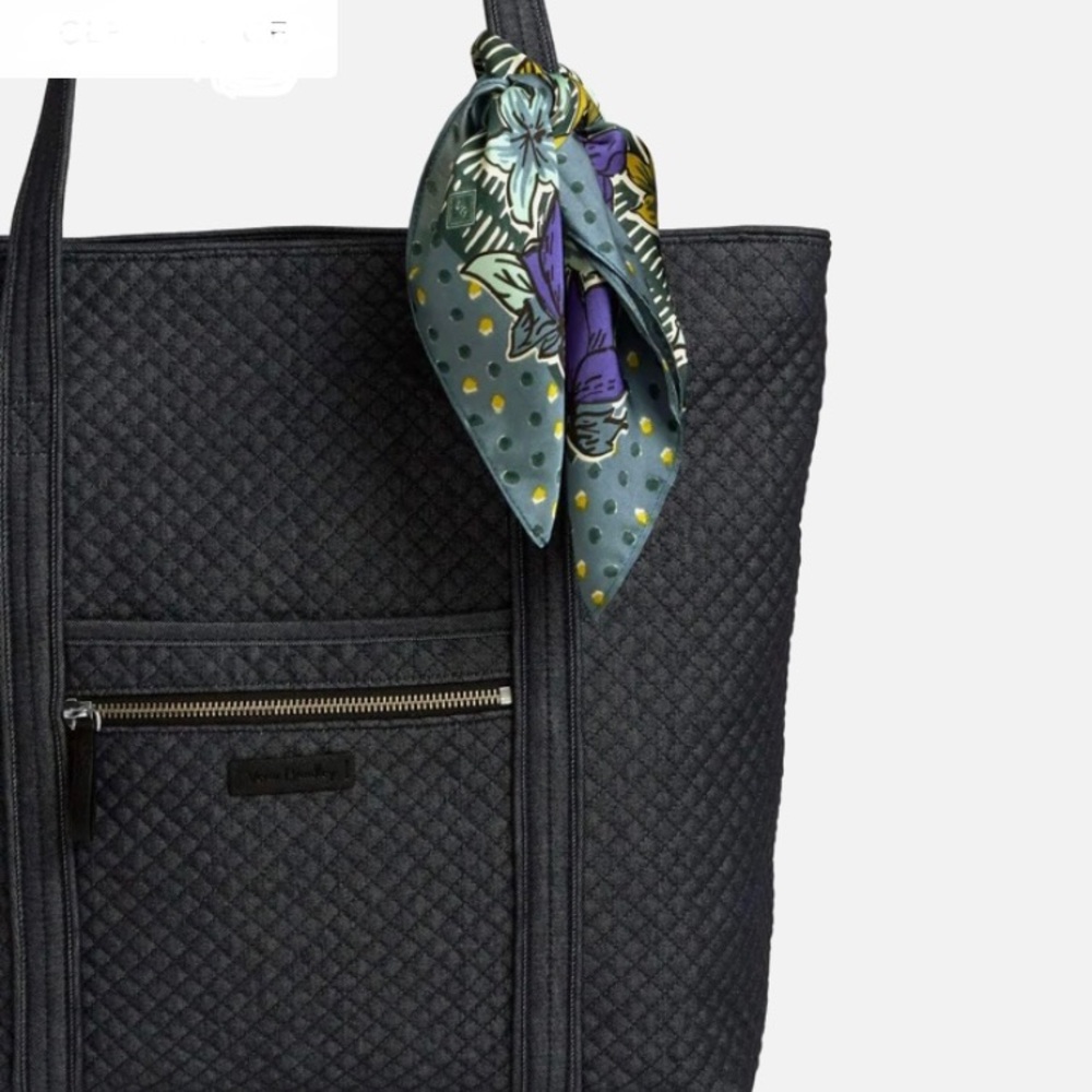 Vera Bradley Neckerchief in Falling Flowers (Blue, Dark Green Floral print)